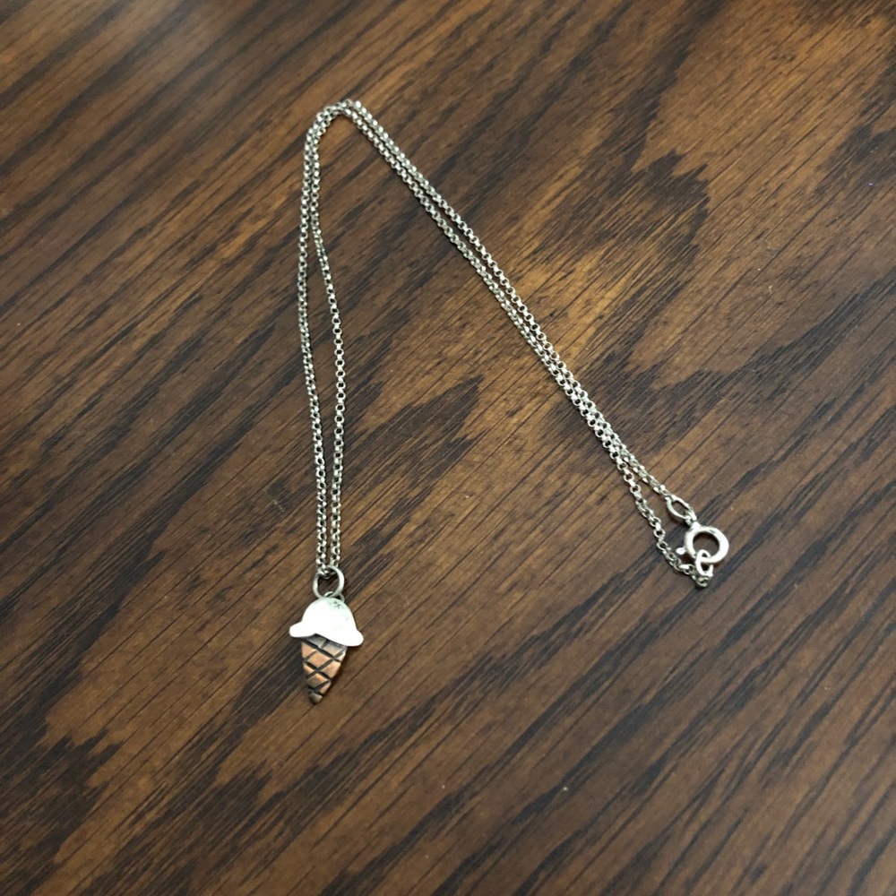 Ice cream cone necklace